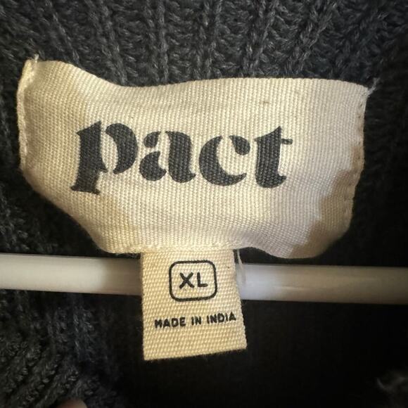 Pact Organic Cotton Double Knit Modern Full Zip Sweater Gray Size XL - Picture 7 of 8